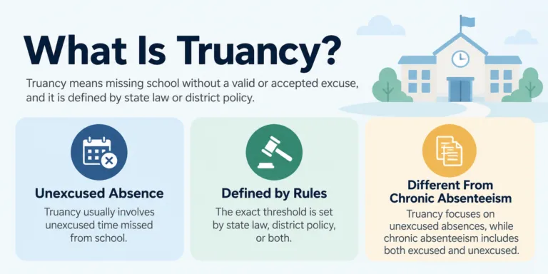 Kids skipping school without valid reasons, often influenced by various circumstances, illustrating what is truancy.